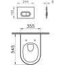 Инсталляция с унитазом VITRA INTEGRA ROUND L-BOX с толстым быстросъёмным сиденьем с микролифтом, клавиша хром матовый 9004B003-7202
